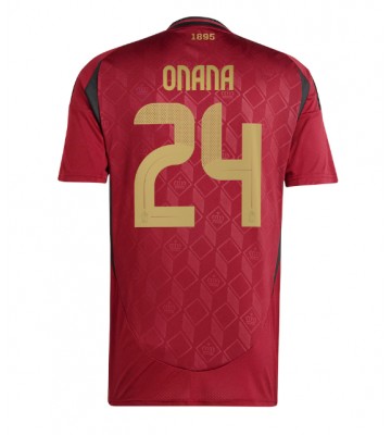 Belgien Amadou Onana #24 Hemmatröja EM 2024 Kortärmad